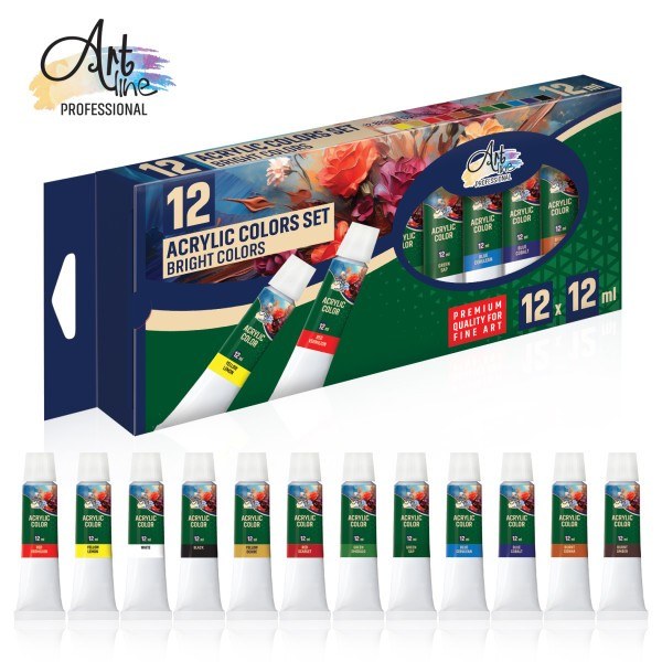 Art Line akrilne boje set 12x12ml ART076