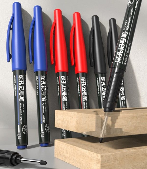 Deli deep hole permanent marker plavi