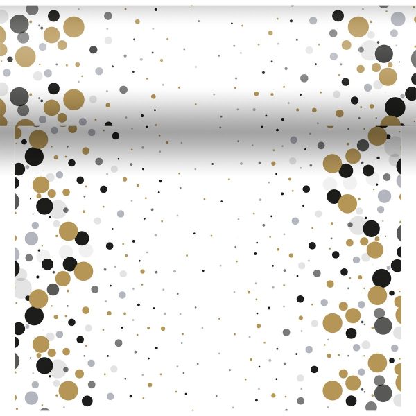 Duni nadstolnjak Festive Bubbles Black