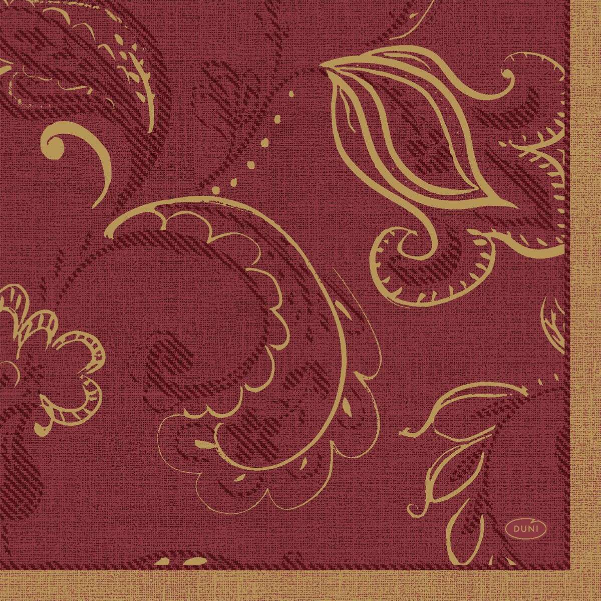 Duni salvete Golden Grace Bordeaux