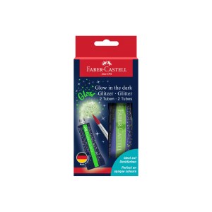 Faber-Castell glow in the dark glitter gel 2×12 ml