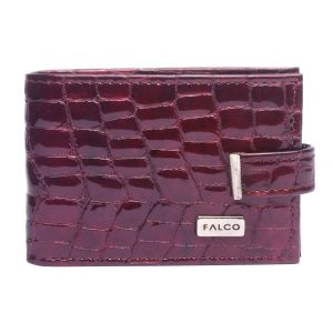 Falco futrola za kartice 3309 bordo kroko lak