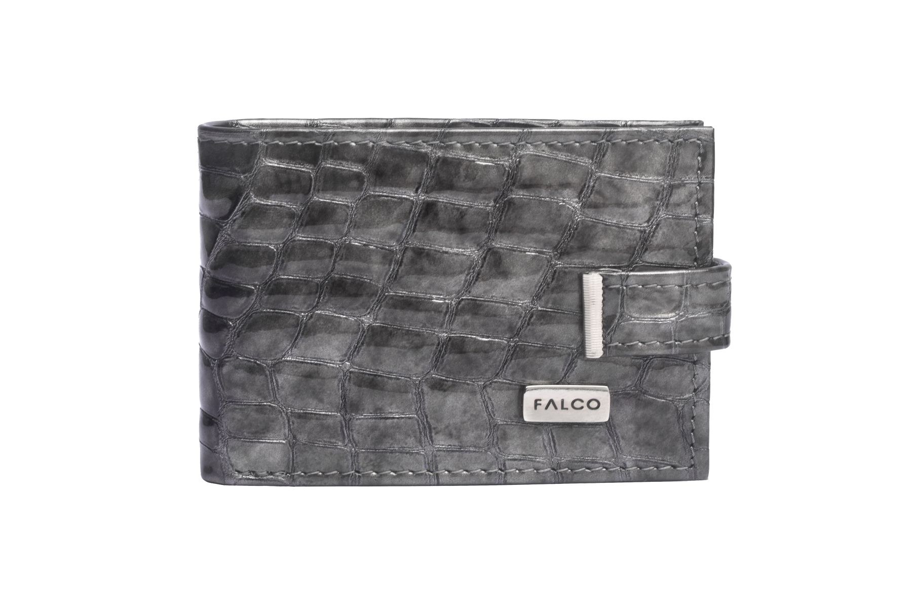 Falco futrola za kartice 3309 siva kroko lak