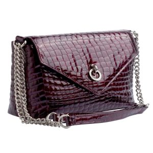 Falco ženska torba 4065 bordo kroko lak