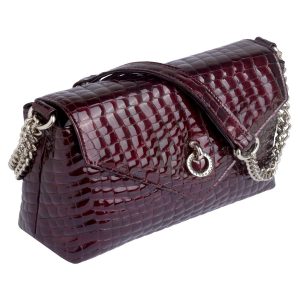Falco ženska torba 4065 bordo kroko lak