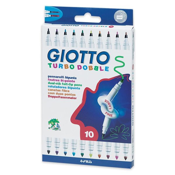 Giotto Turbo Double dvostrani flomasteri 10 boja