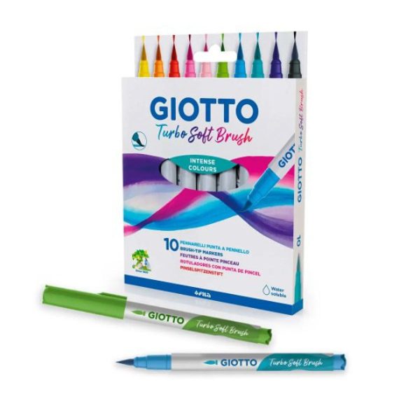 Giotto Turbo Soft brush flomasteri 10 boja intenzivne