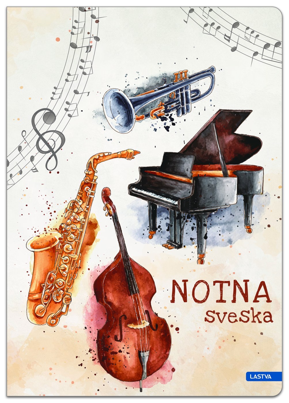 Lastva sveska za muzicko A4, tvrd povez