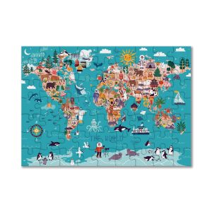 Pazl mapa sveta 63 dela