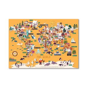 Pazl mapa sveta 63 dela