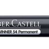 Marker permanentni Faber-Castell crni kosi vrh