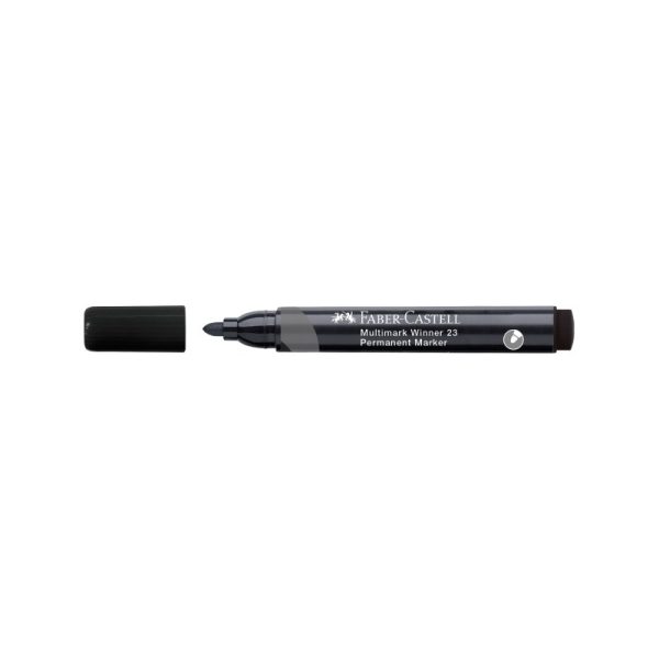 Marker permanentni Faber-Castell crni obli vrh