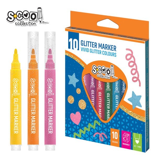 S-Cool flomasteri glitter 1/10 SC2392