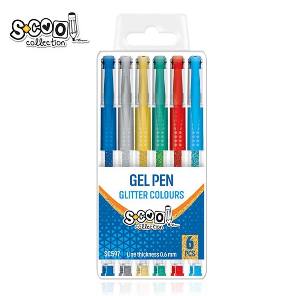 S-Cool gel olovke gliter 1/6 SC597