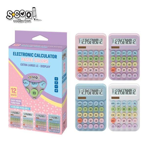 S-Cool kalkulator pastel 12 cifara SC3240