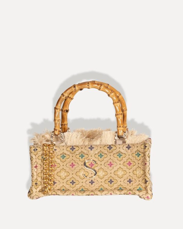 Sorena Thea mini bambus tote torba, zlatna