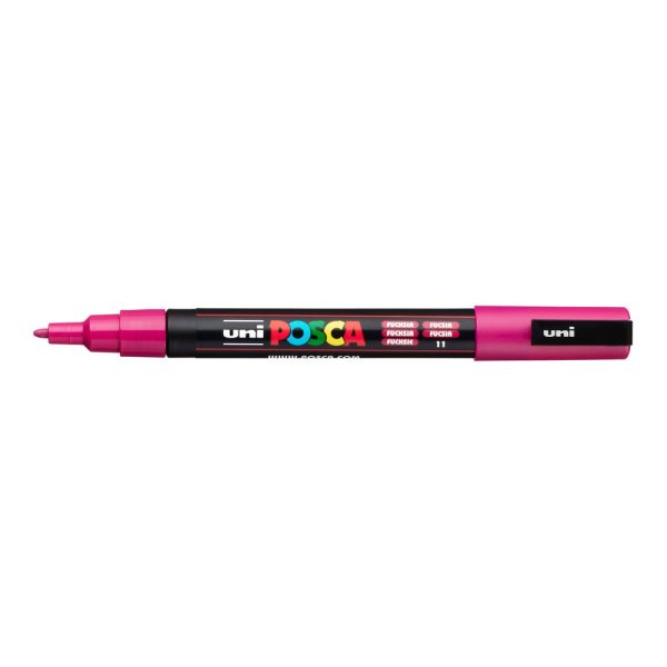 Uni Posca PC-3M marker fuksija