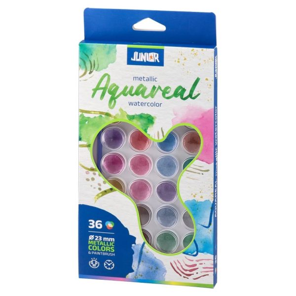 AquaReal vodene boje, metalik, 36 boja