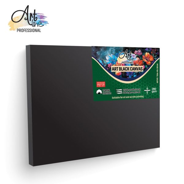 Art Line crno slikarsko platno 280 g/m² 40x50 cm