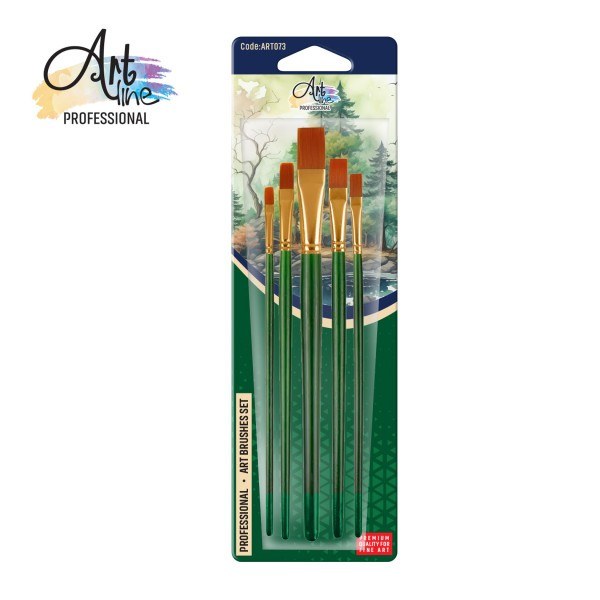 Art Line set ravnih umetničkih četkica 5 kom