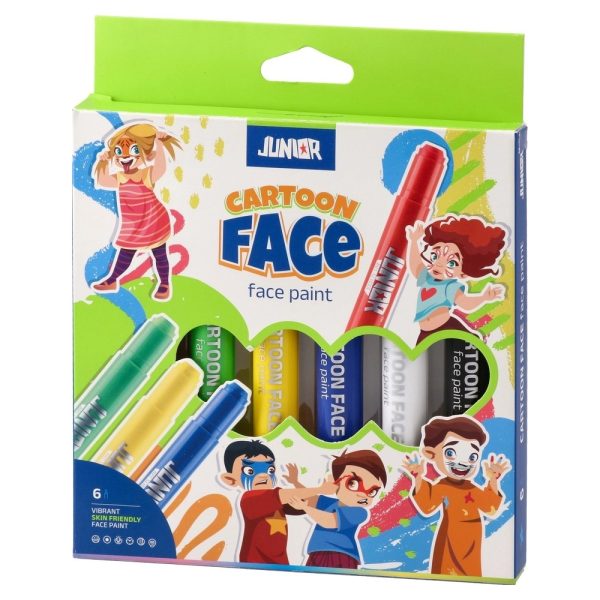 Cartoon face boja za lice, 6 kom