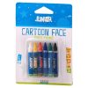 Cartoon face boja za lice, blister, 6 kom