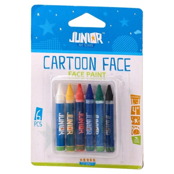 Cartoon face boja za lice, blister, 6 kom