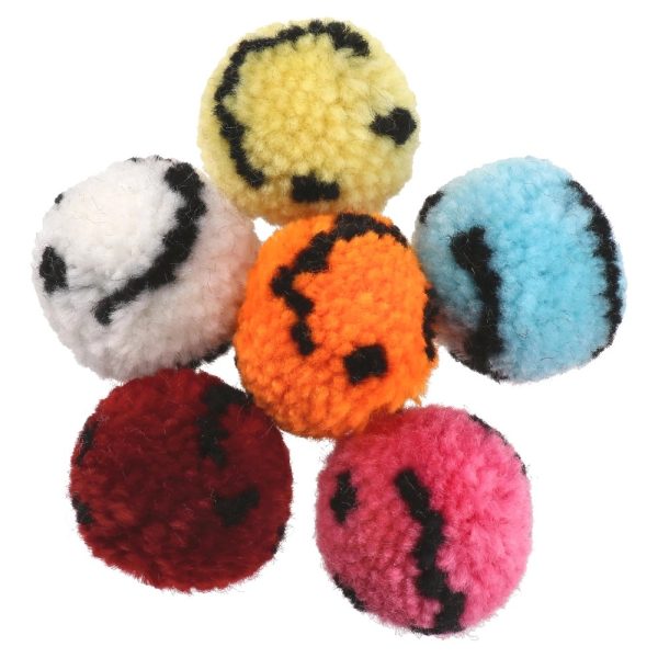 Crafty pom-pom smajli, 6 kom