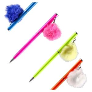 Elegant hemijska olovka pom-pom neon, plava