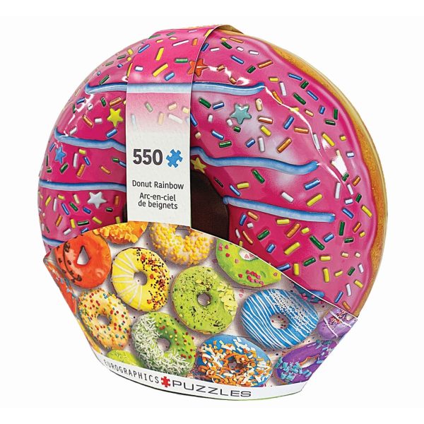 Eurographics puzzle 550 delova u limenci u obliku krofne