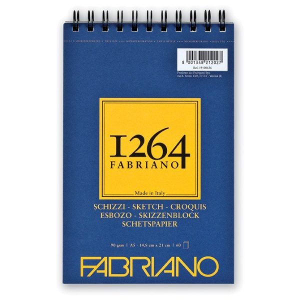 Fabriano Sketches blok za skiciranje A5, spirala, 60 listova