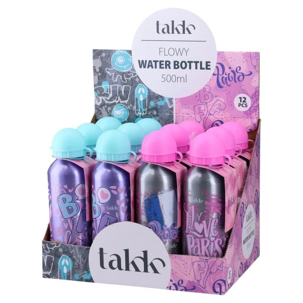 Flowy flašica za vodu aluminijumska 500 ml, devojčica