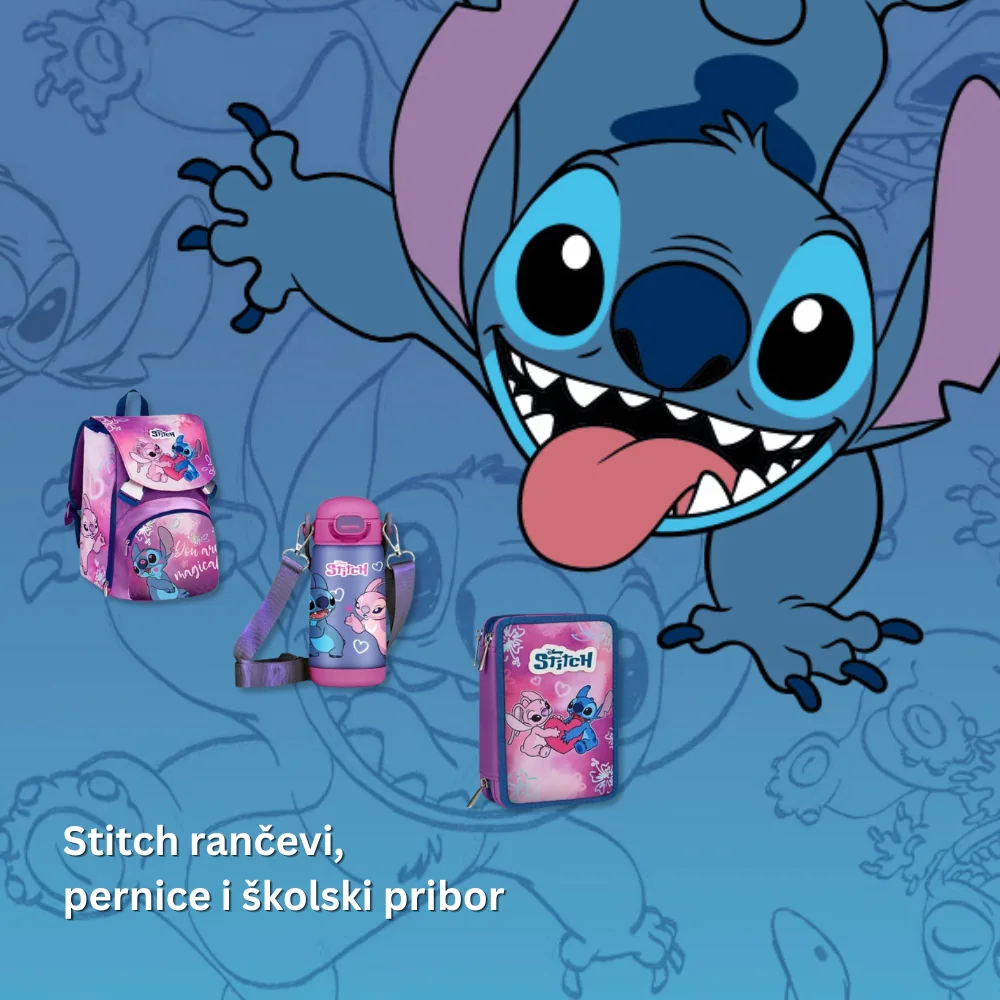 Disney Stitch kolekcija: rančevi, pernice i školski pribor