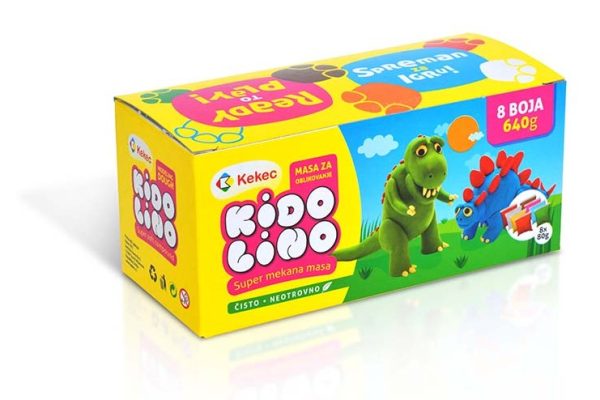 Kidolino masa za oblikovanje, set 8 boja