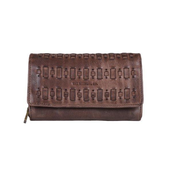 Manual ženski kožni novčanik 10231 – pleteni od washed kože, četiri boje