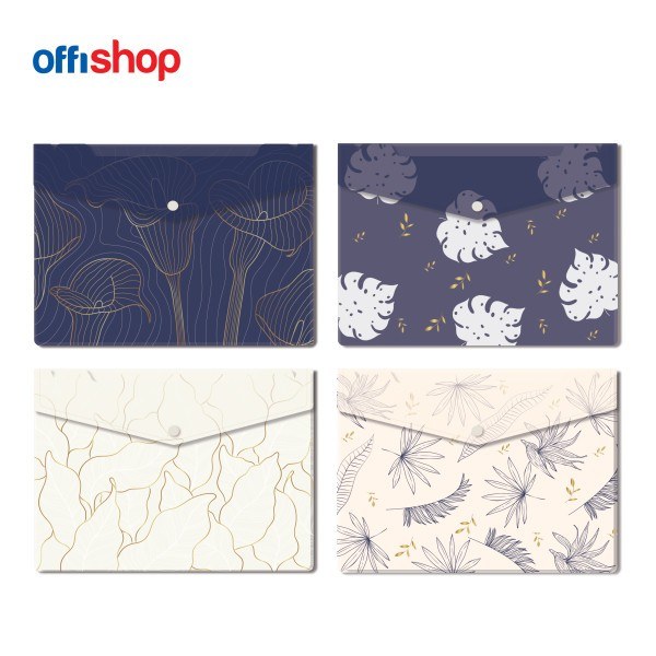 Offishop fascikla na dugme A5 botanički dezen