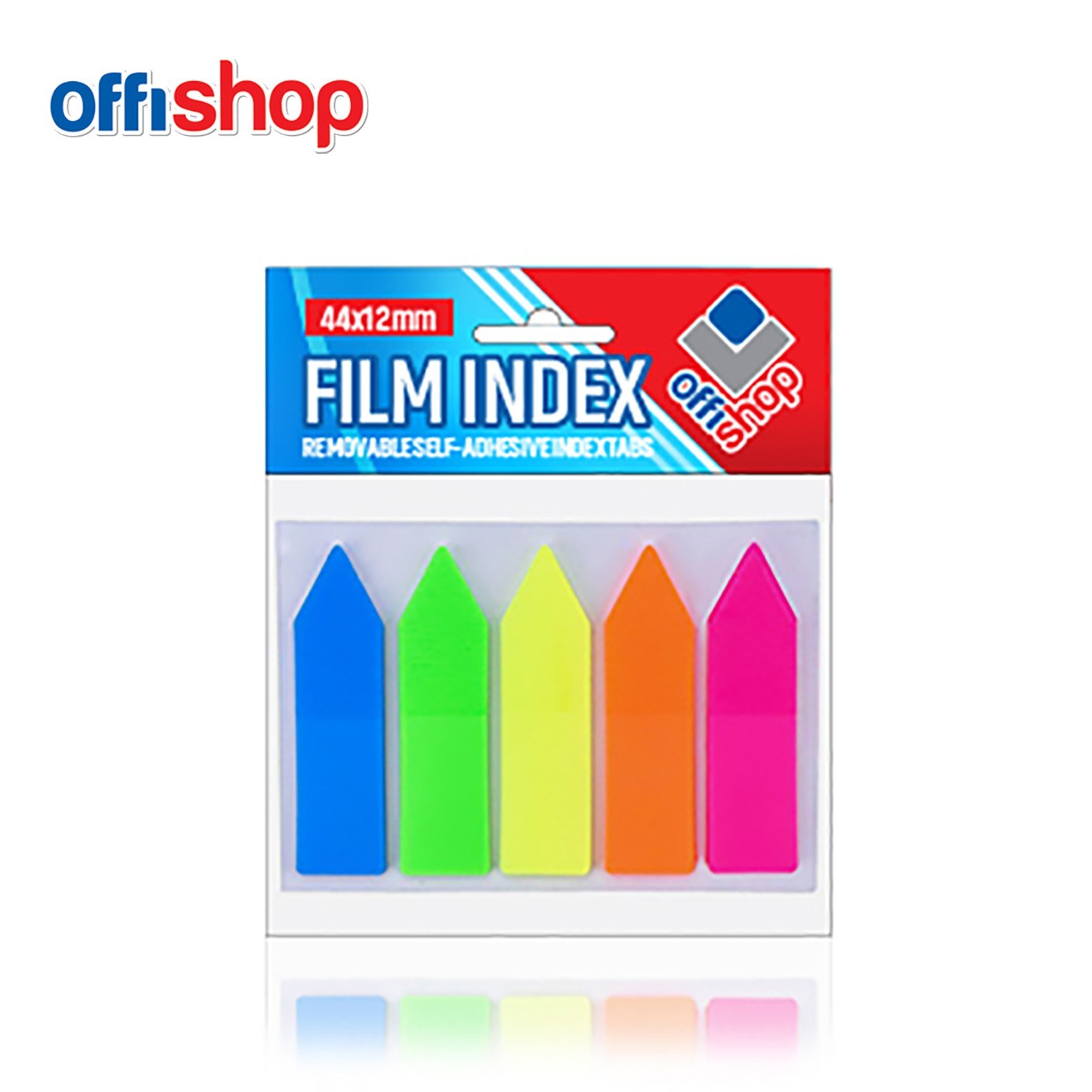 Offishop samolepljive strelice indeks 44x12 mm 5 boja