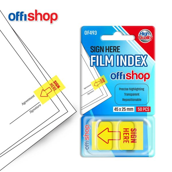 Offishop samolepljivi indeks Sign Here 45x25 mm 50 listova
