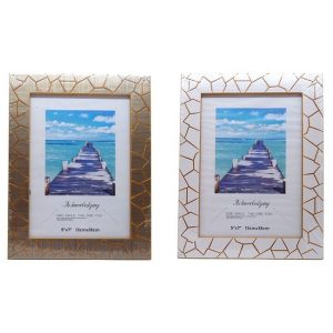 Ram za slike 13 x 18 cm, zlatno beli