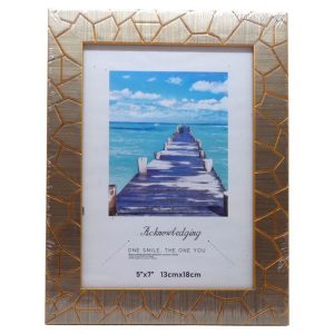 Ram za slike 13 x 18 cm, zlatno beli