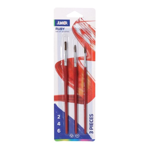 Ruby set četkica, okrugla, 3 kom