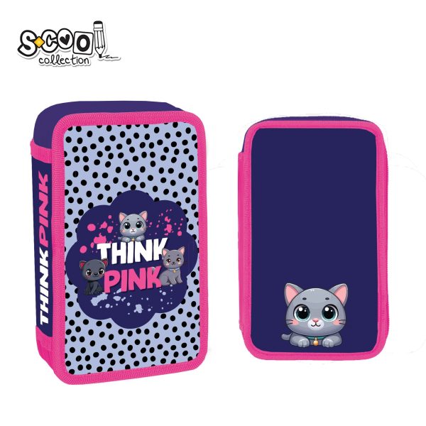S-Cool dvodelna puna pernica mačka Think Pink SC3276