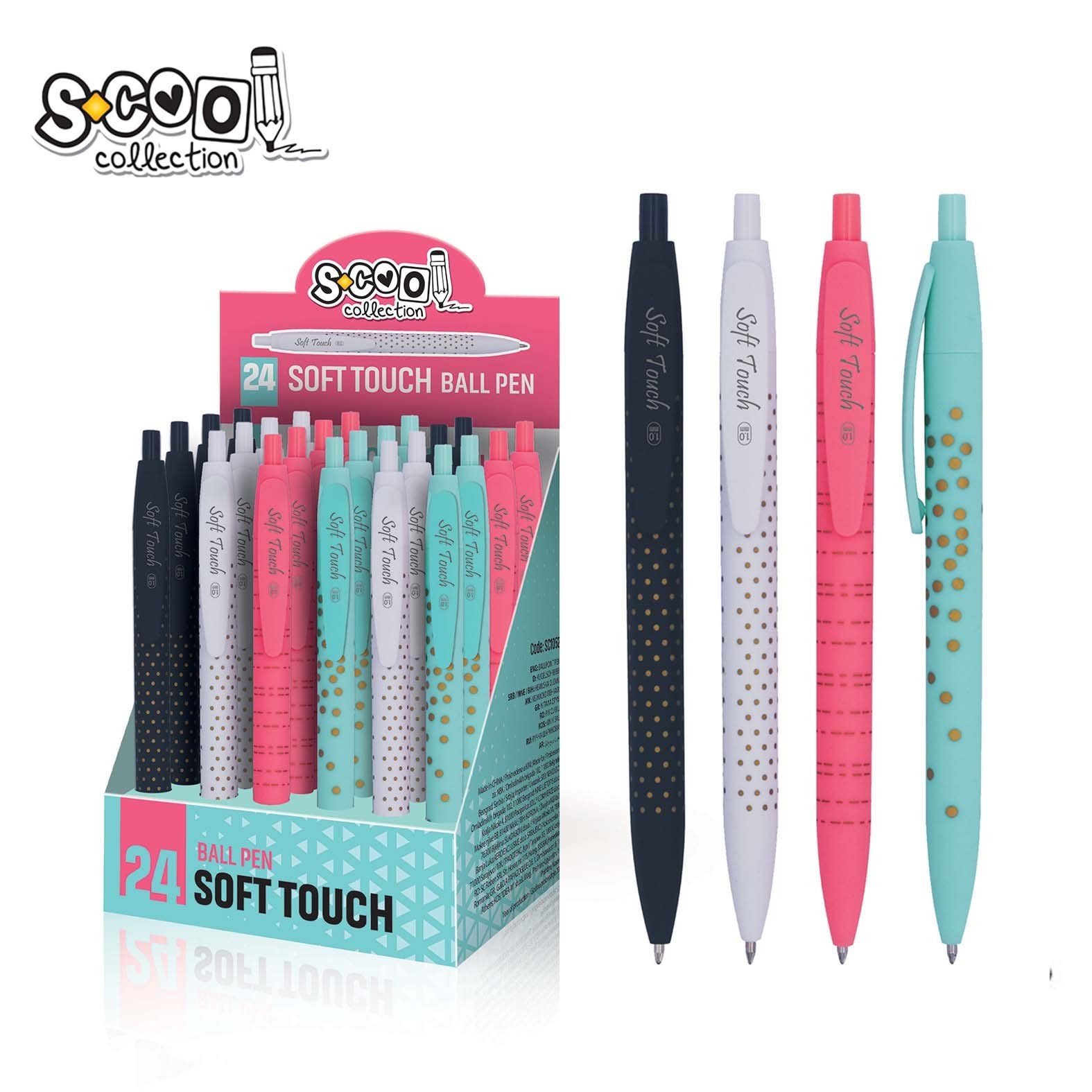 S-Cool Soft Touch hemijska olovka, plava