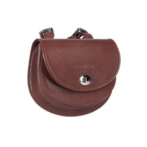 Manual ženska kožna torba 4452 – mala braon crossbody sa preklopom