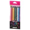 Triflex Glitter drvene bojice sa šljokicama, crno drvo, 10 kom