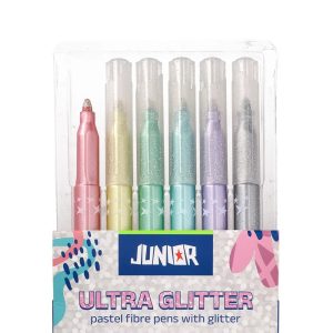 Ultra Glitter flomasteri sa šljokicama, pastel, 6 kom