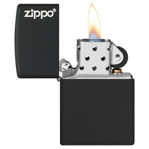 Zippo upaljač 218ZL Black Matte sa Zippo logom