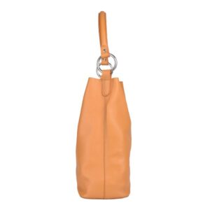 Manual ženska kožna torba 56195 – oker hobo sa širokom ručkom