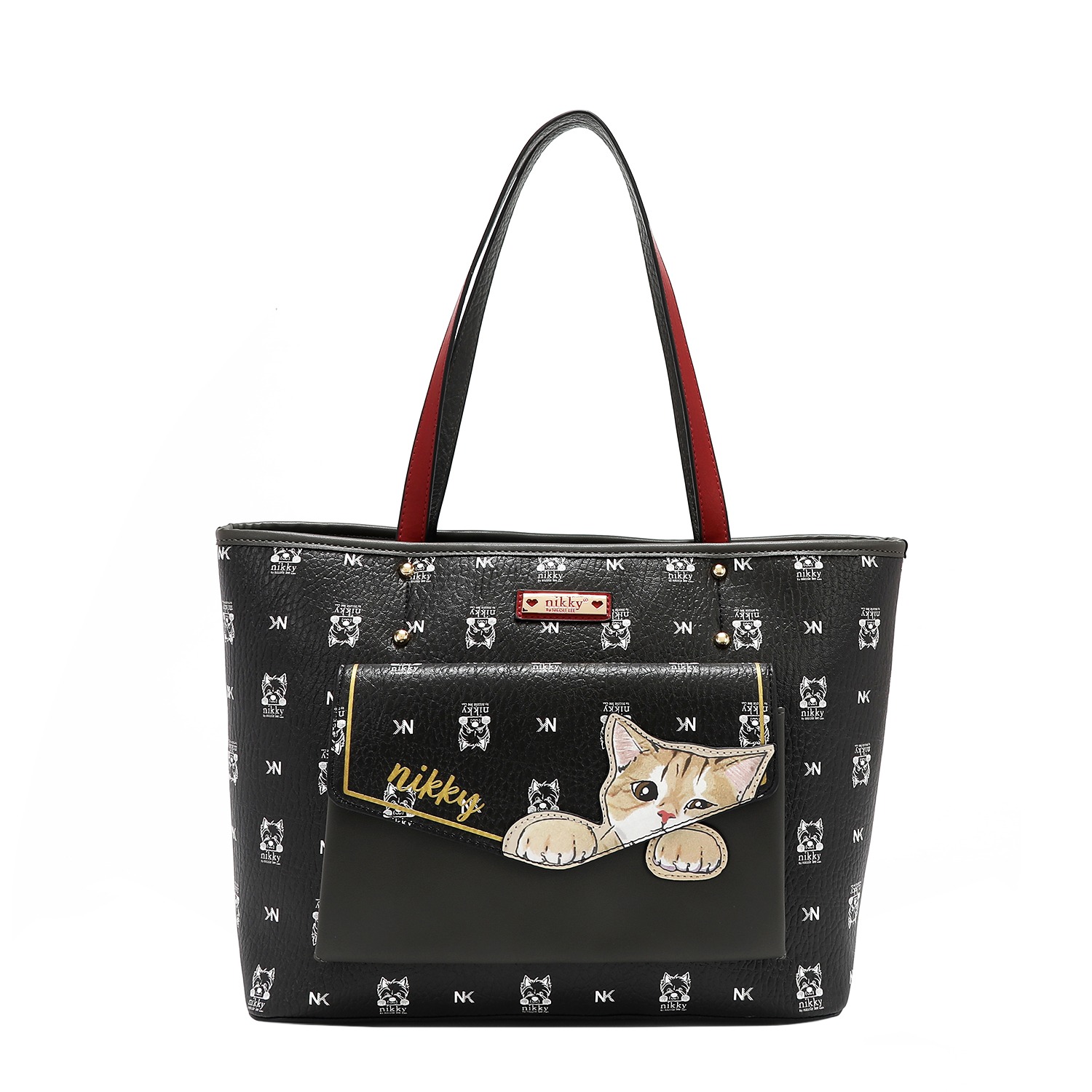 Nikky tote torba Finds Meow crna