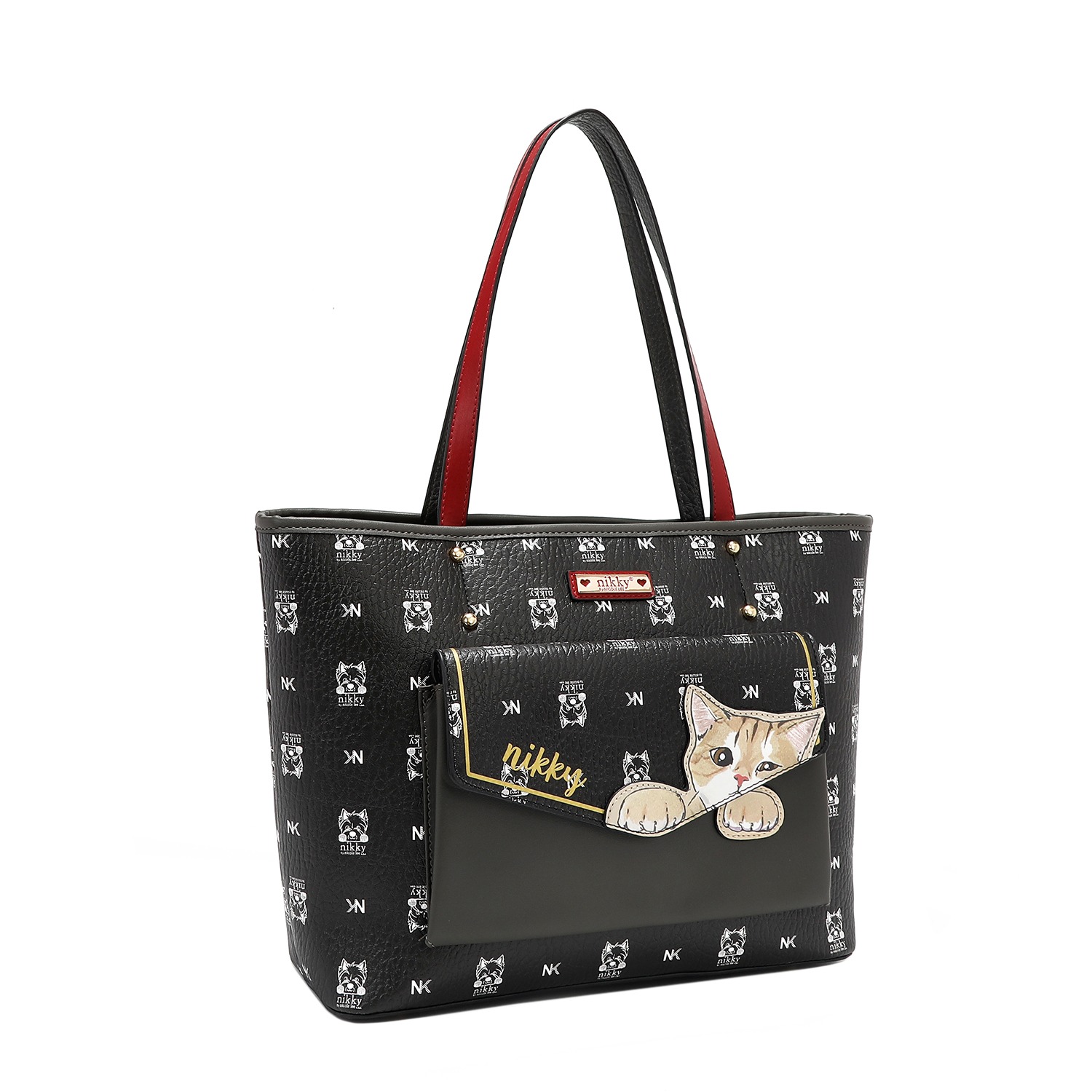Nikky tote torba Finds Meow crna